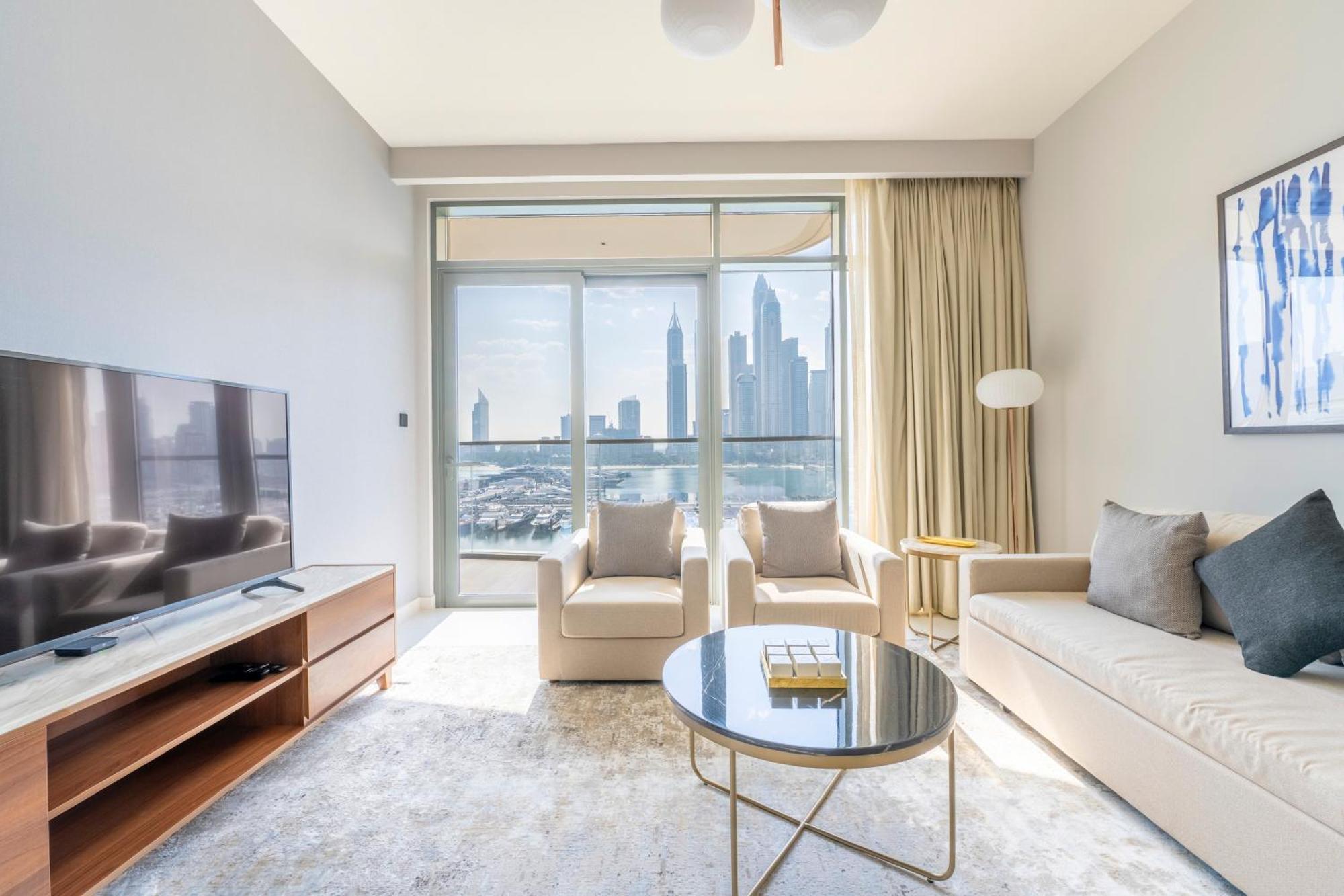 Ultra Luxury Emaar Beachfront - Private Beach And Pool Дубай Екстериор снимка